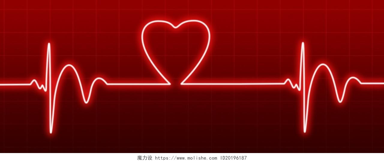医院医疗健康心跳心脑心脏心电图来电背景素材